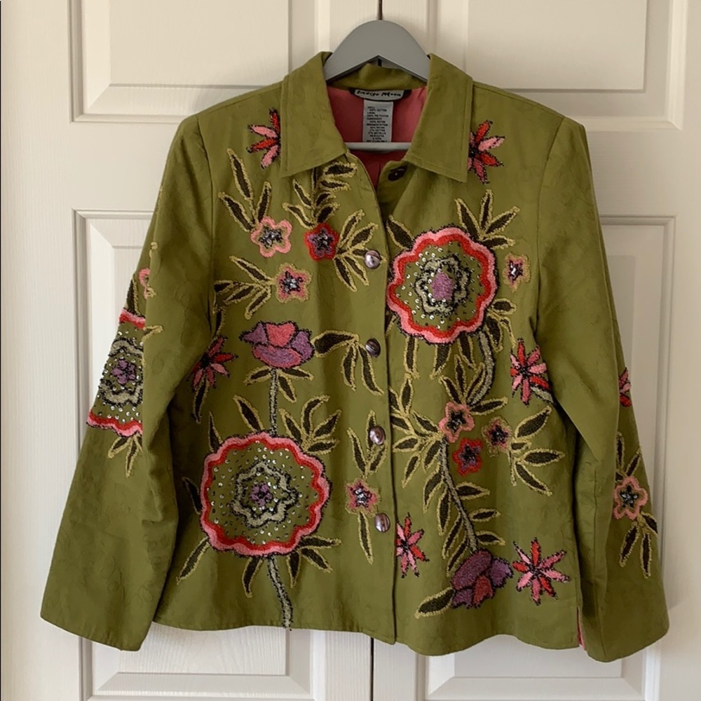 Indigo Moon Embroidered Jacket - image 1